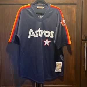 Original Nolan Ryan Astros MLB Mitchell & Ness 1980 Jersey Size 52 (XXL)